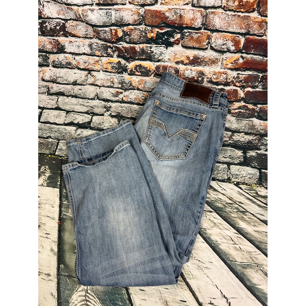 Rock and Roll Cowboy Double Barrel Straight Relaxed Jeans Light Wash‎ 40x29